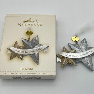 Hallmark 2006 Godchild Christmas Ornament Stars with Original Box